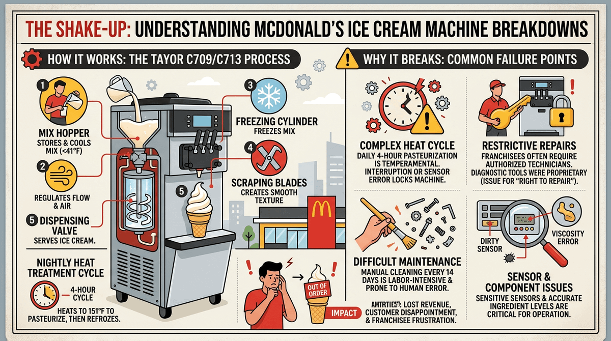 KI-generierte technische Infografik zur Erklärung der Funktionsweise einer Eismaschine, erstellt mit Nano Banana 2